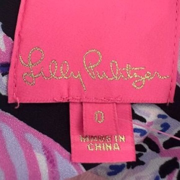 Lilly Pulitzer Mina Stretch Shift Dress Wild Within Print Onyx Size 0 NWT - Picture 8 of 12